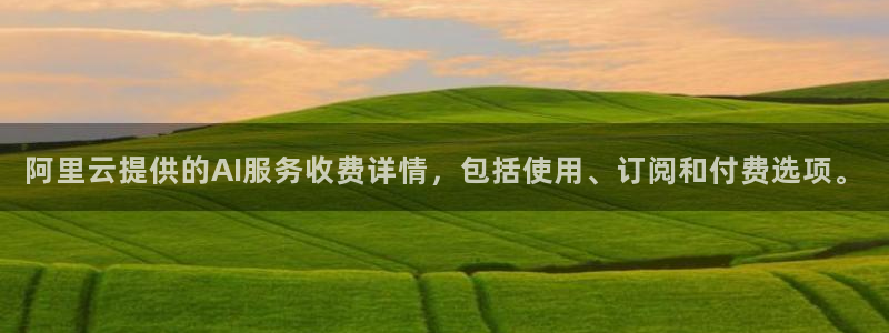 阿里云提供的AI服务收费详情，包括使用、订阅和付费选项。