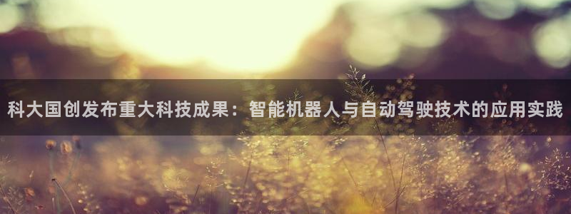 科大国创发布重大科技成果：智能机器人与自动驾驶技术的应用实践